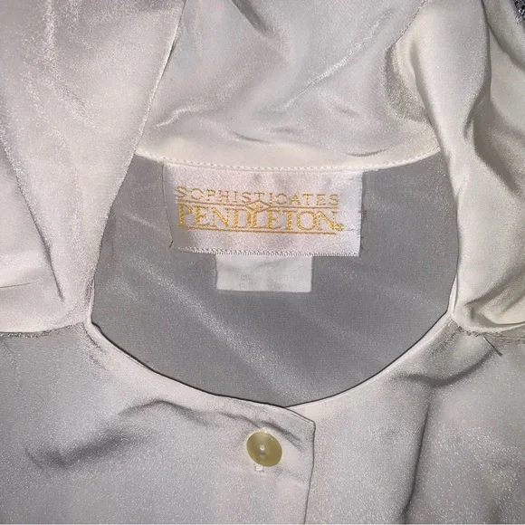 v i n t a g e :: Victorian Lace High Draped Neck Tie Blouse - Picture 7 of 11